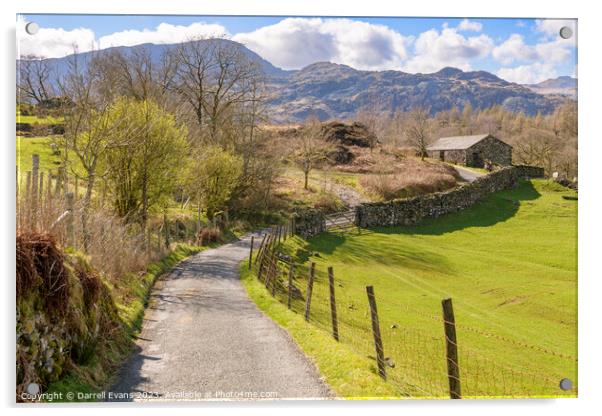 Little Langdale Acrylic by Darrell Evans