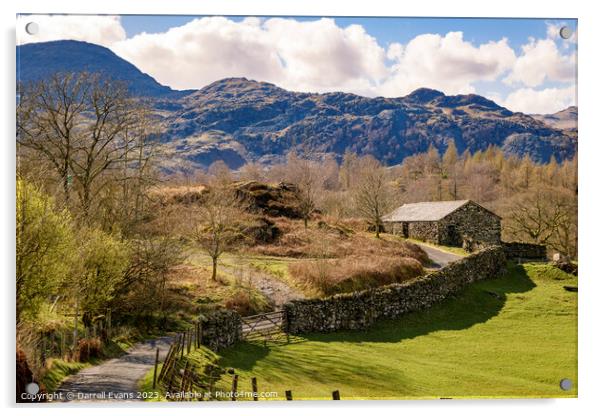 Little Langdale Acrylic by Darrell Evans