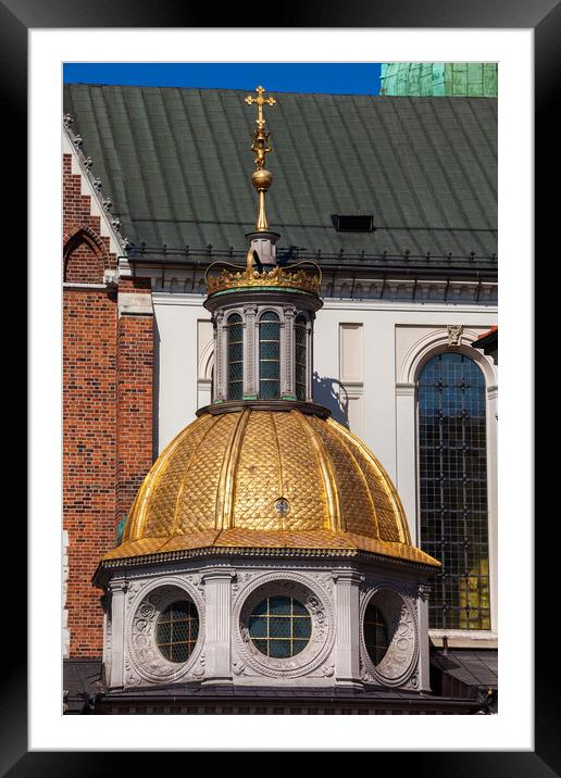 Wawel Cathedral Gilded Dome of Sigismund Chapel in Krakow Framed Mounted Print by Artur Bogacki