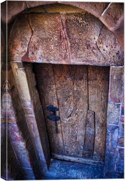 Old Wooden Door To Medieval Church Canvas Print by Artur Bogacki