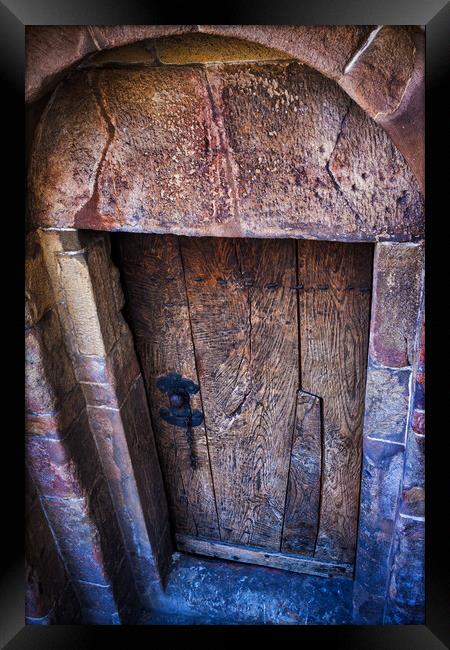 Old Wooden Door To Medieval Church Framed Print by Artur Bogacki