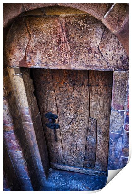 Old Wooden Door To Medieval Church Print by Artur Bogacki