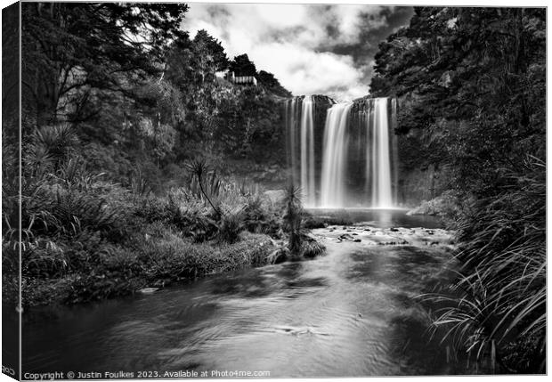 Whangarei Falls, Northland, New Zealand Canvas Print by Justin Foulkes