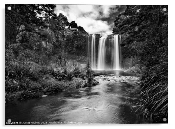 Whangarei Falls, Northland, New Zealand Acrylic by Justin Foulkes