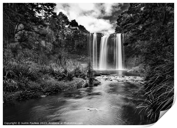 Whangarei Falls, Northland, New Zealand Print by Justin Foulkes
