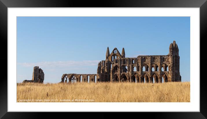 Majestic Whitby Abbey Framed Mounted Print by Adam Clare