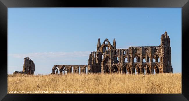 Majestic Whitby Abbey Framed Print by Adam Clare