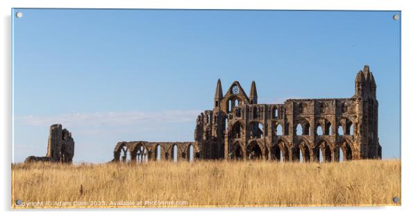 Majestic Whitby Abbey Acrylic by Adam Clare