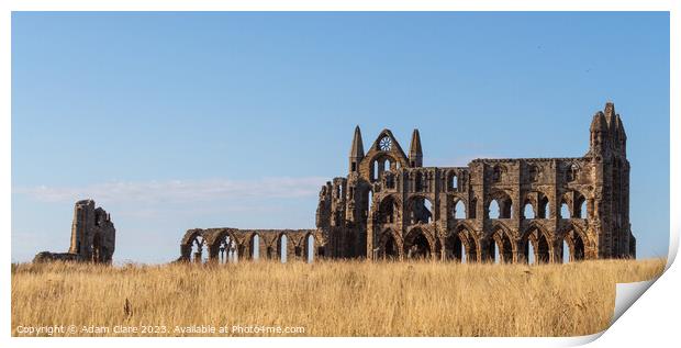 Majestic Whitby Abbey Print by Adam Clare