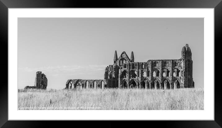 Majestic ruins of Whitby Abbey Framed Mounted Print by Adam Clare