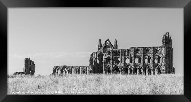 Majestic ruins of Whitby Abbey Framed Print by Adam Clare