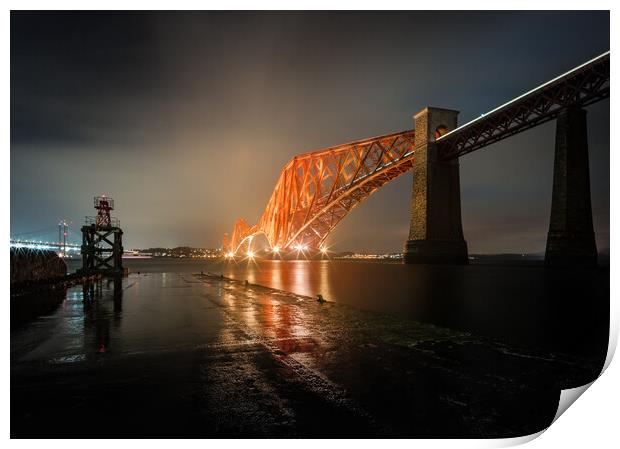 Forth Bridge from South Queensferry, Scotland Print by Fraser Duff