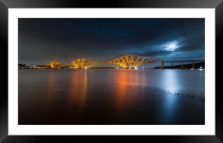 Forth Bridge and the Supermoon, South Queensferry Framed Mounted Print by Fraser Duff