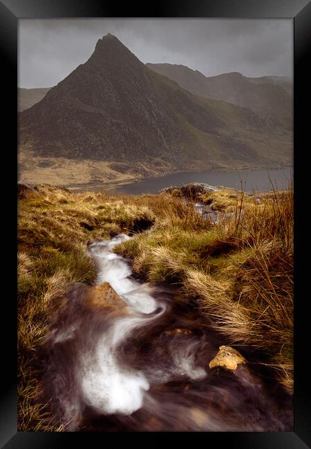 Stormy Tryfan in the Ogwen Valley Framed Print by Liam Neon