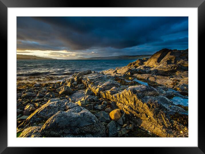 The Geology of Salen Bay, Isle of Mull Framed Mounted Print by Fraser Duff