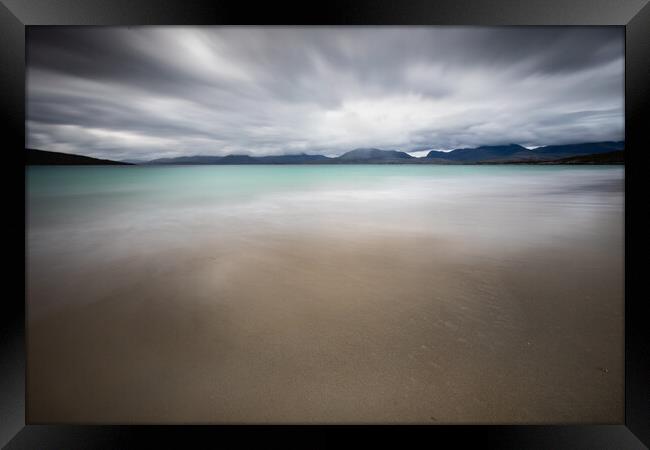 Storm over Traigh Rosamol, Luskentyre, Harris Framed Print by Fraser Duff