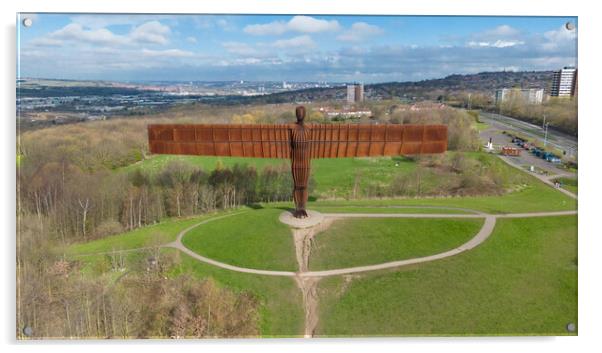 The Angel of the North Acrylic by Apollo Aerial Photography
