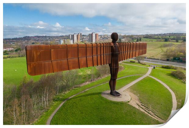 The Angel of the North Print by Apollo Aerial Photography