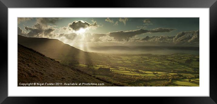 Cribyn Sunburst Framed Mounted Print by Creative Photography Wales