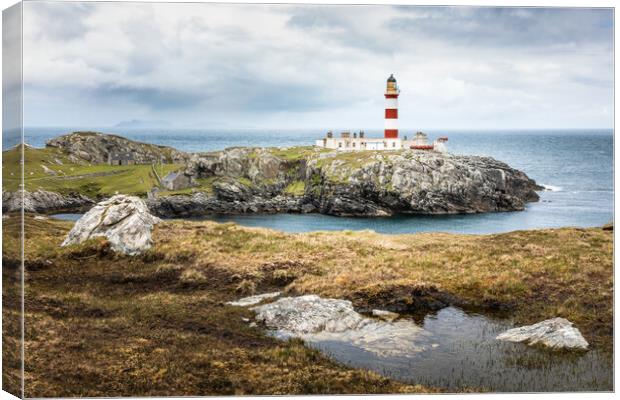 Eilean Glas Lighthouse, Scalpay, Outer Hebrides Canvas Print by Fraser Duff