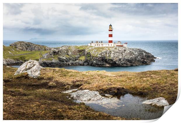 Eilean Glas Lighthouse, Scalpay, Outer Hebrides Print by Fraser Duff