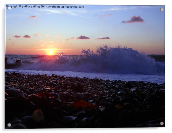Wave at sunrise Acrylic by camera man