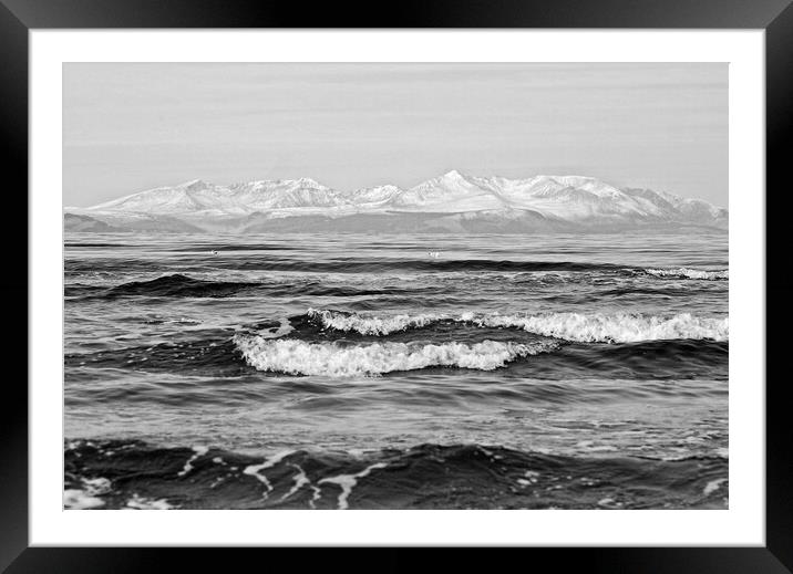 Arran wintry mountain seascape Framed Mounted Print by Allan Durward Photography
