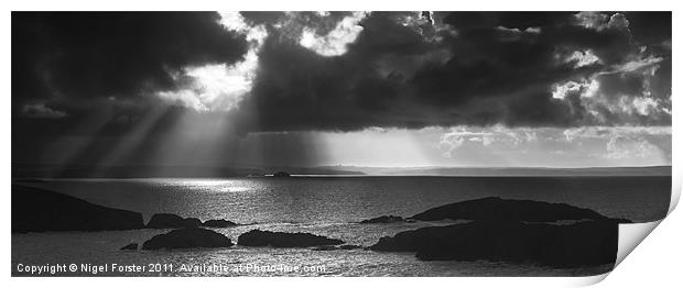 Newgale Storm Print by Creative Photography Wales