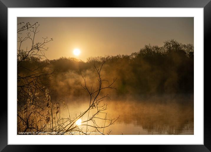 Selbrigg Pond At Sunrise Framed Mounted Print by matthew  mallett