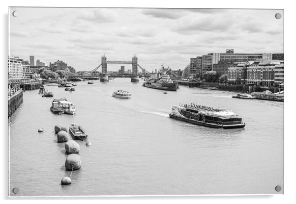 London skyline in black and white Acrylic by Jason Wells