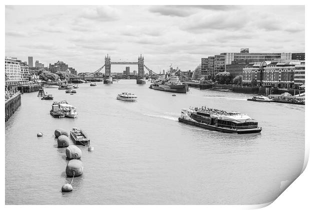 London skyline in black and white Print by Jason Wells