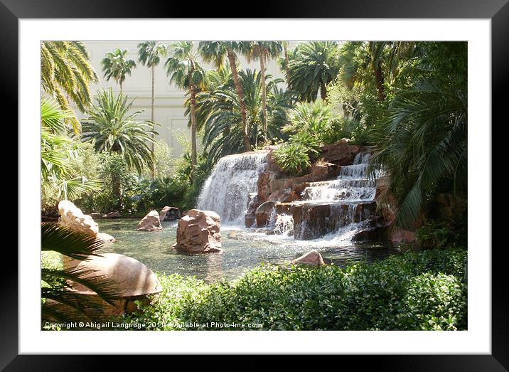 Waterfall at Mirage las vegas Framed Mounted Print by Abigail Langridge