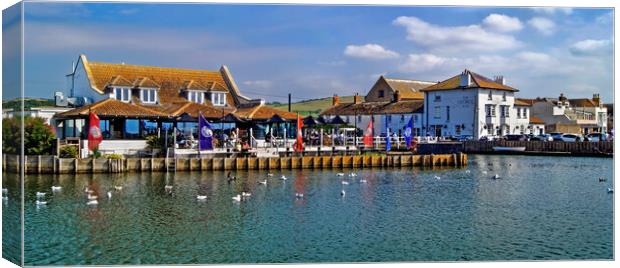 River Brit, West Bay Panorama Canvas Print by Darren Galpin