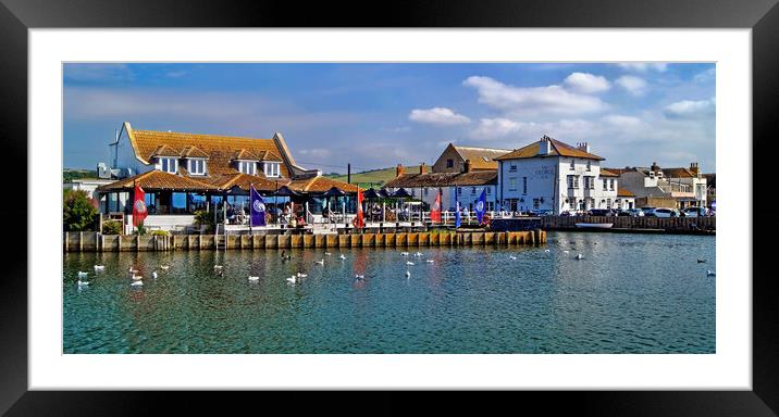River Brit, West Bay Panorama Framed Mounted Print by Darren Galpin