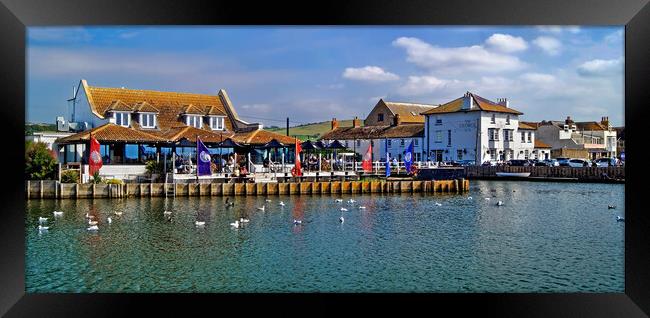 River Brit, West Bay Panorama Framed Print by Darren Galpin