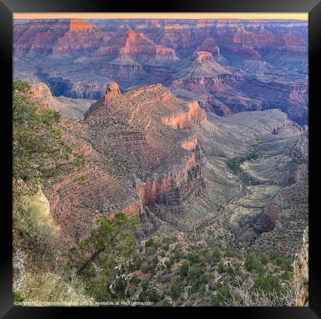 Awe Inspiring Sunrise at the Gran Canyon Framed Print by Deanne Flouton
