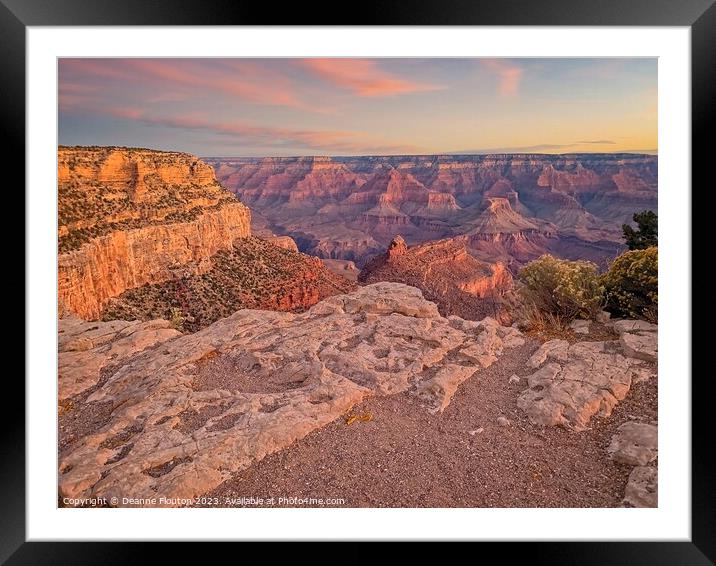Stunning Sunrise at the Grand Canyon Framed Mounted Print by Deanne Flouton