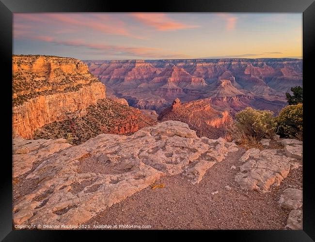 Stunning Sunrise at the Grand Canyon Framed Print by Deanne Flouton