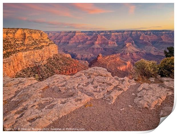 Stunning Sunrise at the Grand Canyon Print by Deanne Flouton