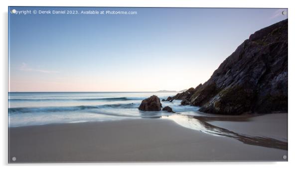 Majestic Sunset at Coumeenoole Beach Acrylic by Derek Daniel