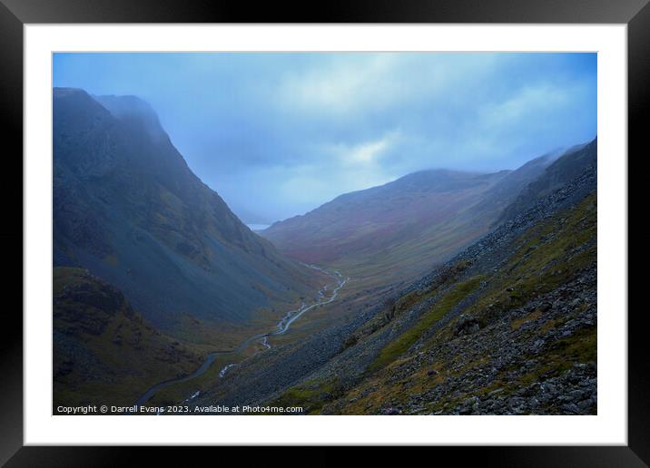 Down to Buttermere Framed Mounted Print by Darrell Evans