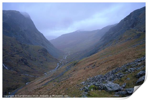 Honister in Cloud Print by Darrell Evans