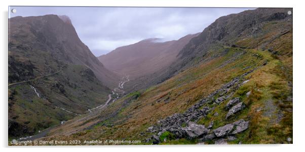 Honister Pass Pano Acrylic by Darrell Evans