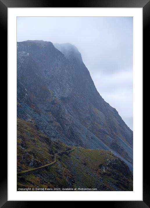 Fleetwith Pike in Cloud Framed Mounted Print by Darrell Evans