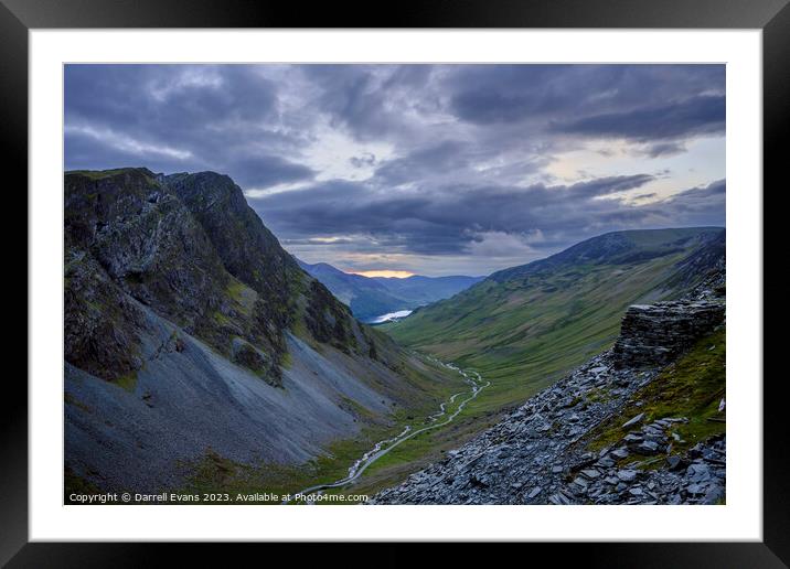 Evening on Honister Framed Mounted Print by Darrell Evans