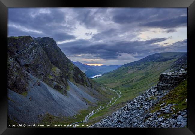 Evening on Honister Framed Print by Darrell Evans