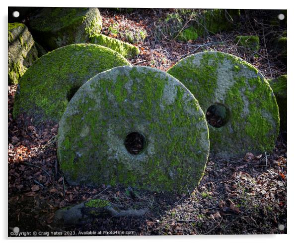 Bolehill Quarry Millstones Acrylic by Craig Yates