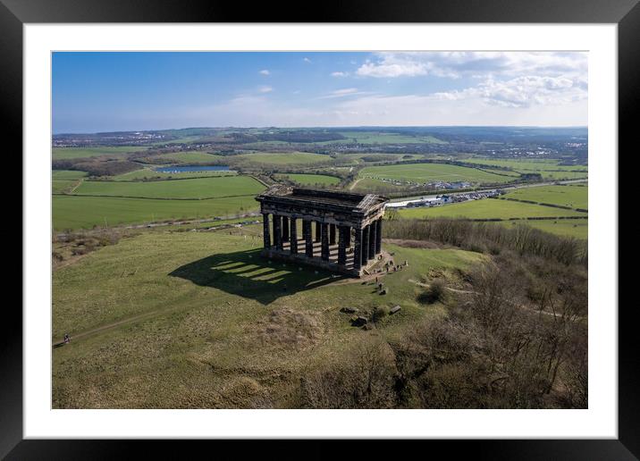 Penshaw Monument Framed Mounted Print by Apollo Aerial Photography