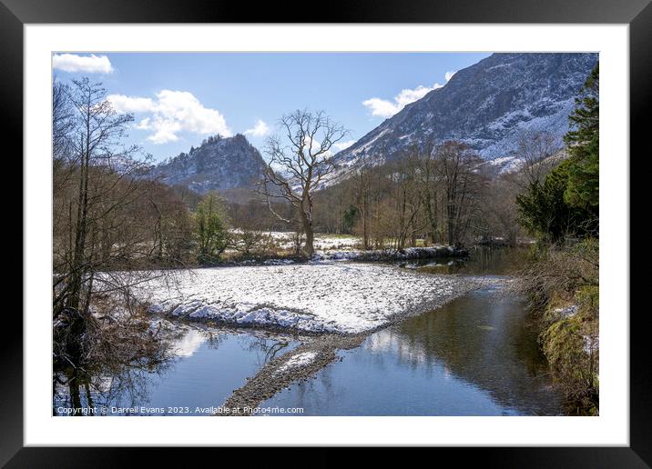 Snowy River Derwent Framed Mounted Print by Darrell Evans