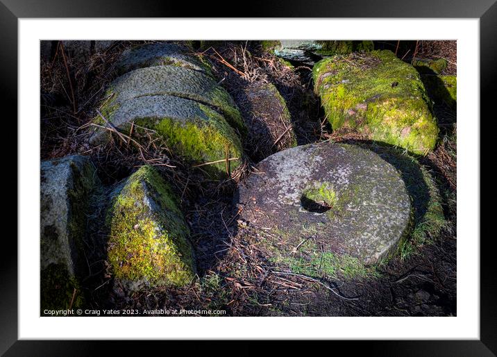 Majestic Bolehill Quarry Millstones Framed Mounted Print by Craig Yates